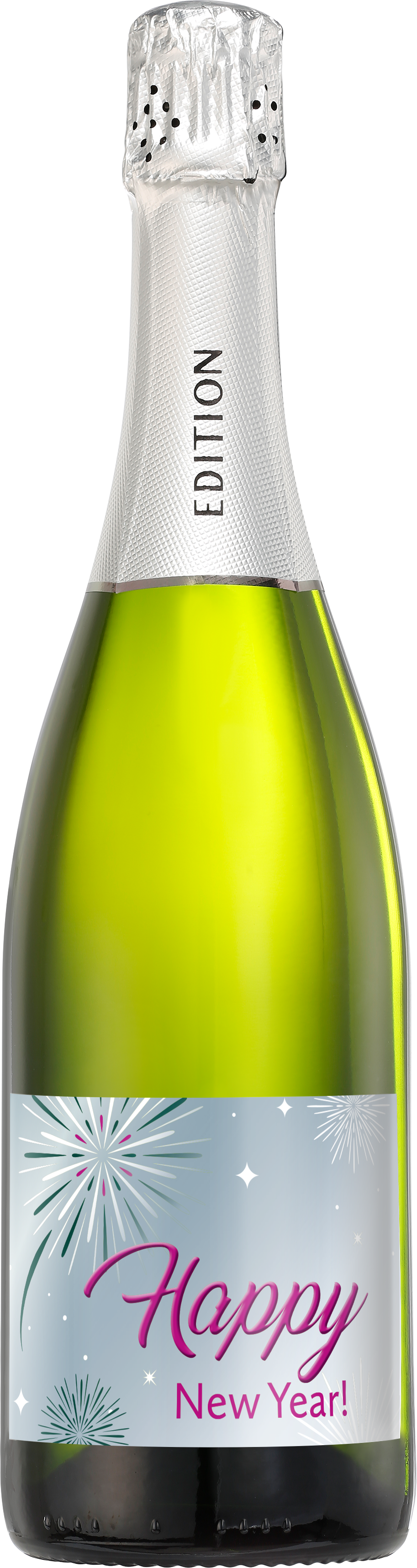 Foto: Abbildung zeigt das Produkt EDITION Cuvée 1888 mit Schmucketikett "Happy New Year"